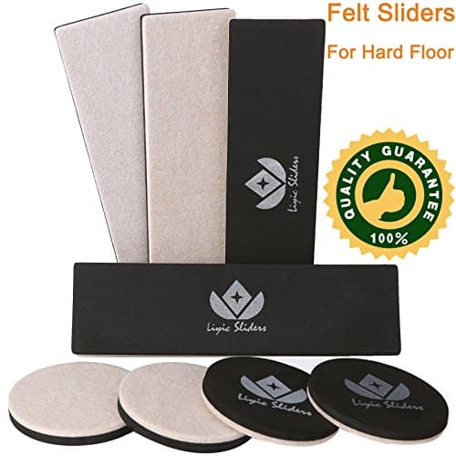 8-Pack Felt Furniture Slider for Hard Surfaces, 4-Pack 9" X 2.5" Reusable Rectangle Felt Furniture Sliders and 4 Pack- 3.5" Felt Furniture Movers,Furniture Mover, Premium Furniture Moving Sliders