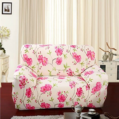 AmyOKeefe Paris in the spring Sofa Covers 3-Piece Polyester Spandex Fabric Slipcover (Sofa, Pink Green )