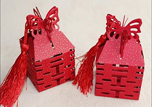 Joinwin50pcs New Red Double Happiness Candy Boxes Gift Boxes Wedding Party Favors Box