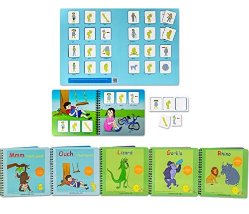5 Magnetic Gamebooks for speech therapy exercices and language development.
