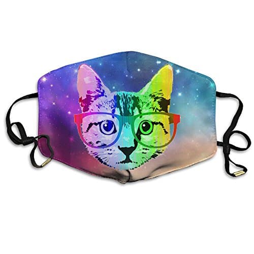 AlioaI Funny Rainbow Cat Unisex Dust Allergy Flu Masks Washable Activated Carbon Breath Healthy Safety Mouth Masks