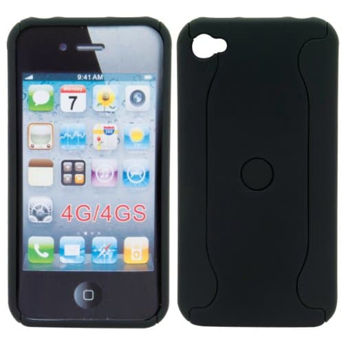MobileSpec MSIPHO4BK1 Black iPhone4 Cell Phone Hard Shell Case