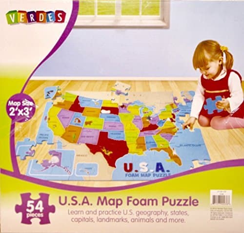 Verdes USA MAP Foam Puzzle