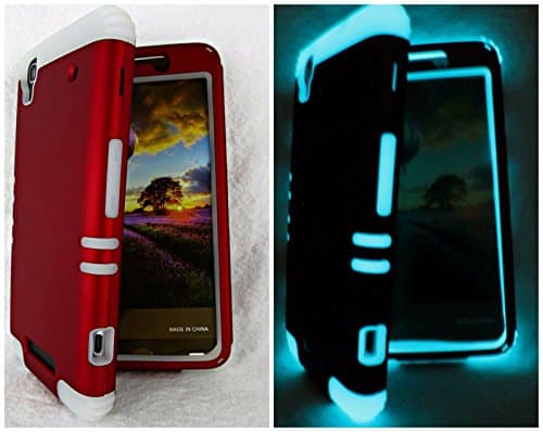 Boost ZTE MAX N9520 Red With Glow Shock Resistant Case Cover Hybrid