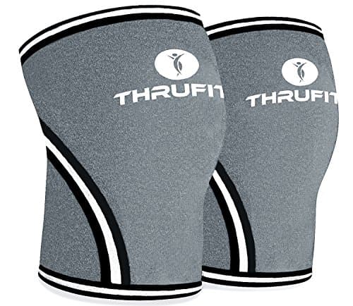 Knee Sleeve (1 Pair) 7mm Neoprene - Support & Compression for Squats, Weightlifting & Powerlifting - Crossfit Sleeves Reduces Injury Risk and Eases Knee Pain - Both Men & Women