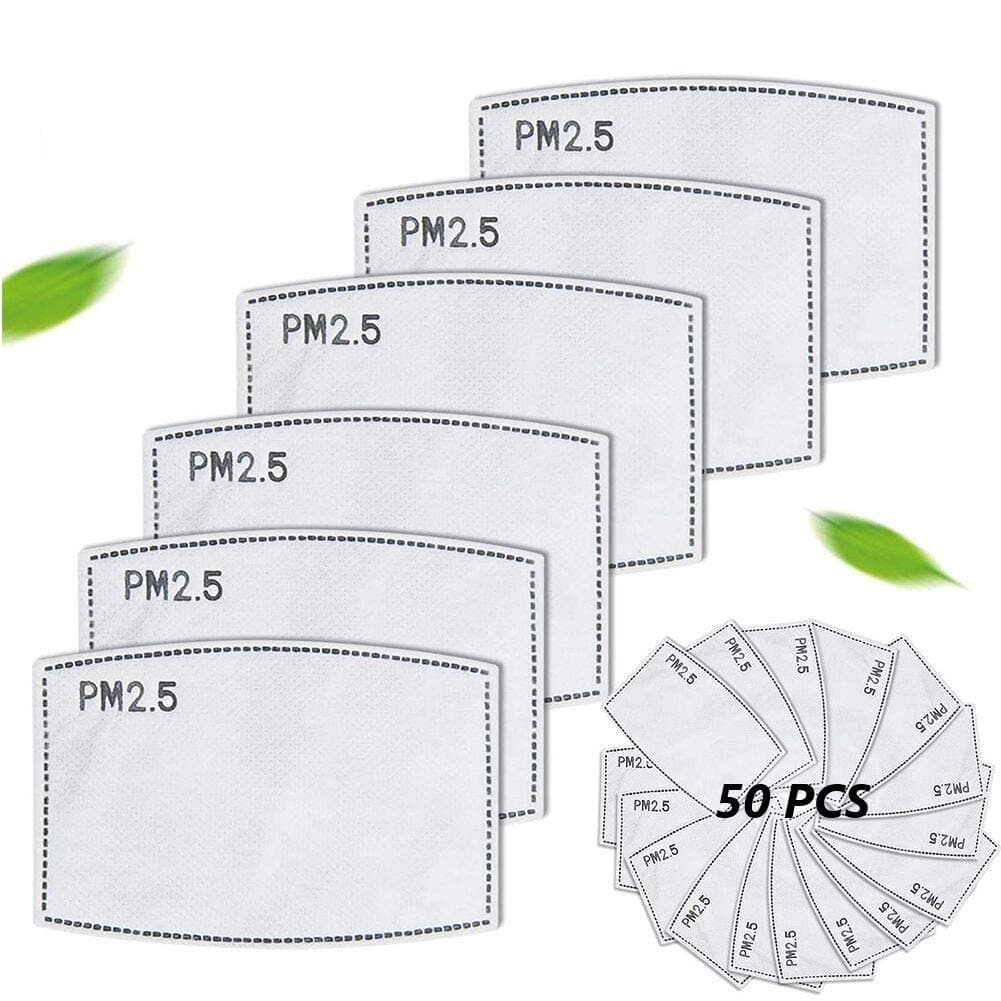 OFOCASE PM2.5 Protective Filter 5 Layers, 5 Activated Carbon Layers Anti Haze for Face Cover Insided with Filter Slot Health Protection (50pcs)