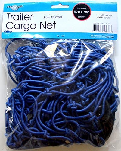 Pickup Trucks Trailer Cargo Net Stretchable Nylon with 10 Durable Hooks Easy to Install Size 59" x 78"