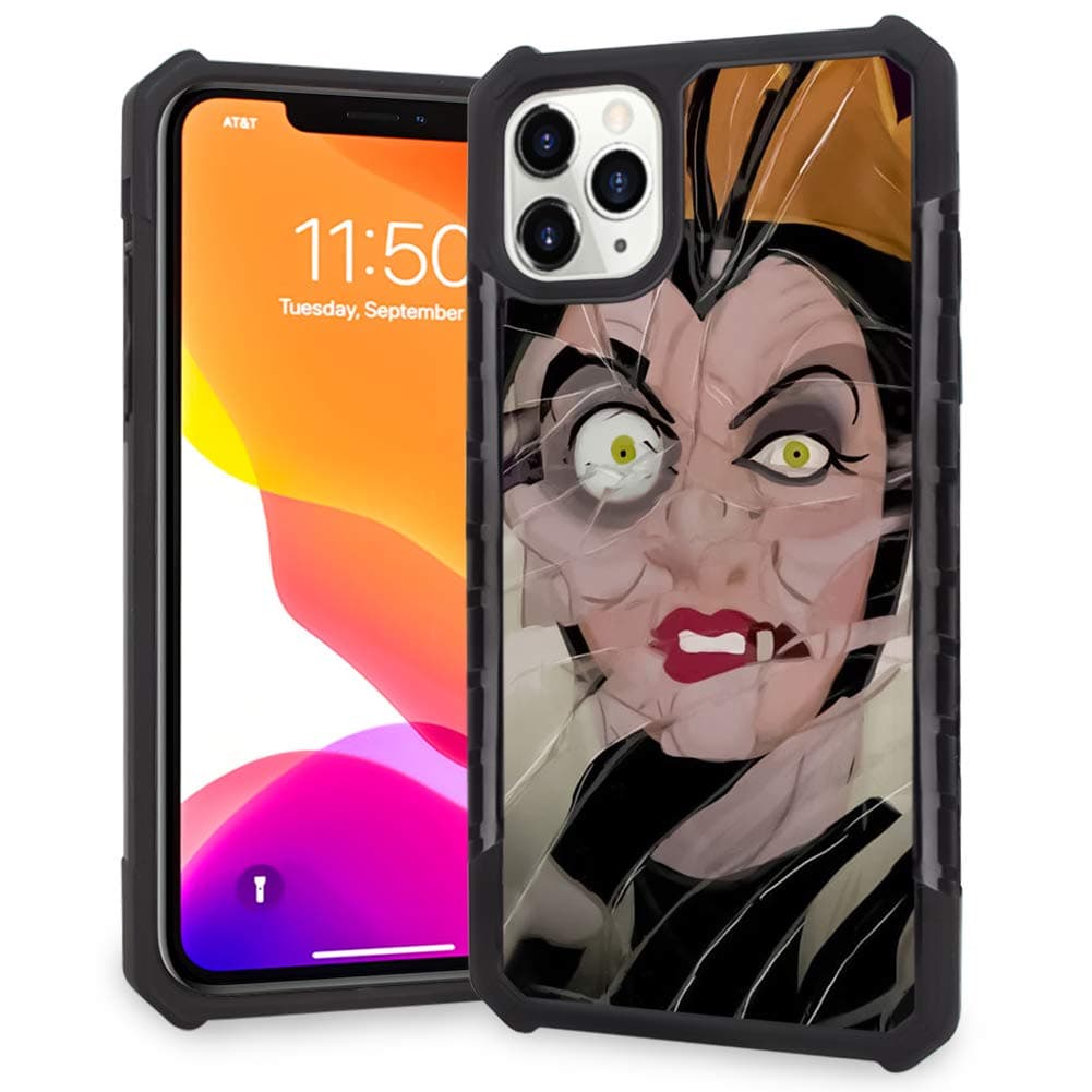 DISNEY COLLECTION iPhone 11 Pro Max Case Snow White Mirror Break Square Phone Cover Anti-Fall 360 Degree Shockproof Protective Case Compatible for iPhone 11 Pro Max 6.5 Inch 2019