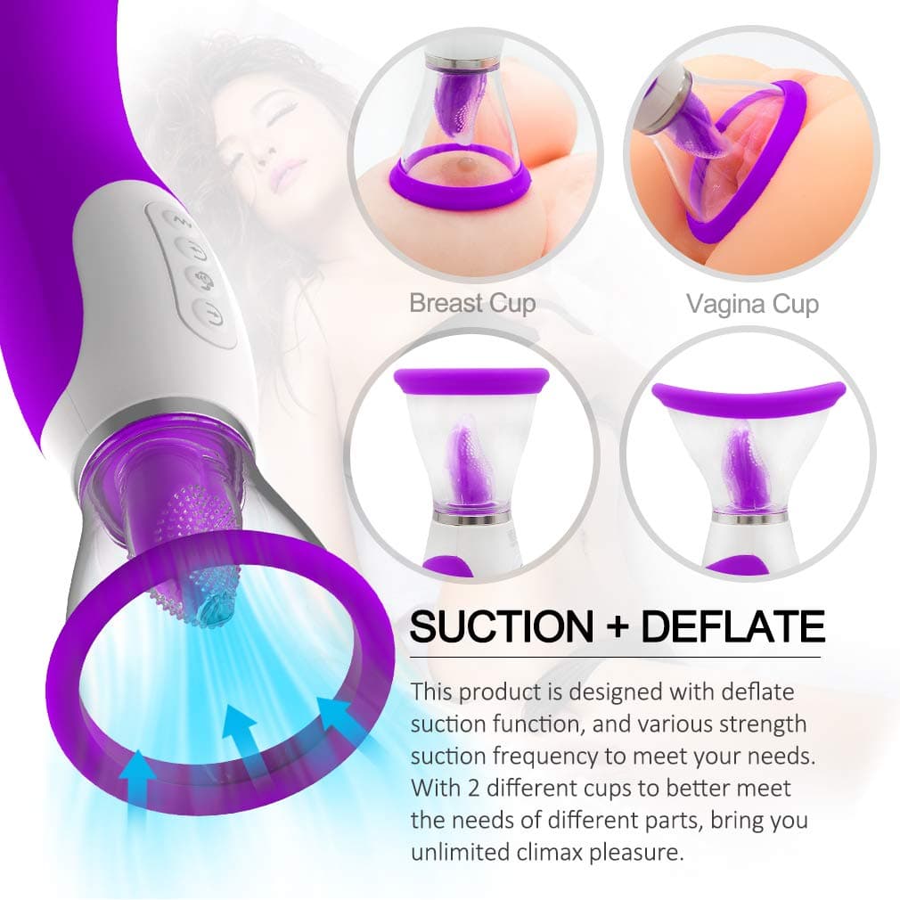 Best Friend Air-Pulse 7 Thrusting+ 7 Sucking Stimulator Cli^torial 360°Rotation Clitorial Sucking Toy Pressure-Wave Technology, Waterproof, Rechargeable, Intelligent & Quiet