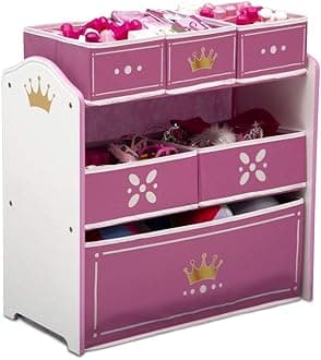 Delta Children Princess Crown 6 Bin Storage Toy Organiser