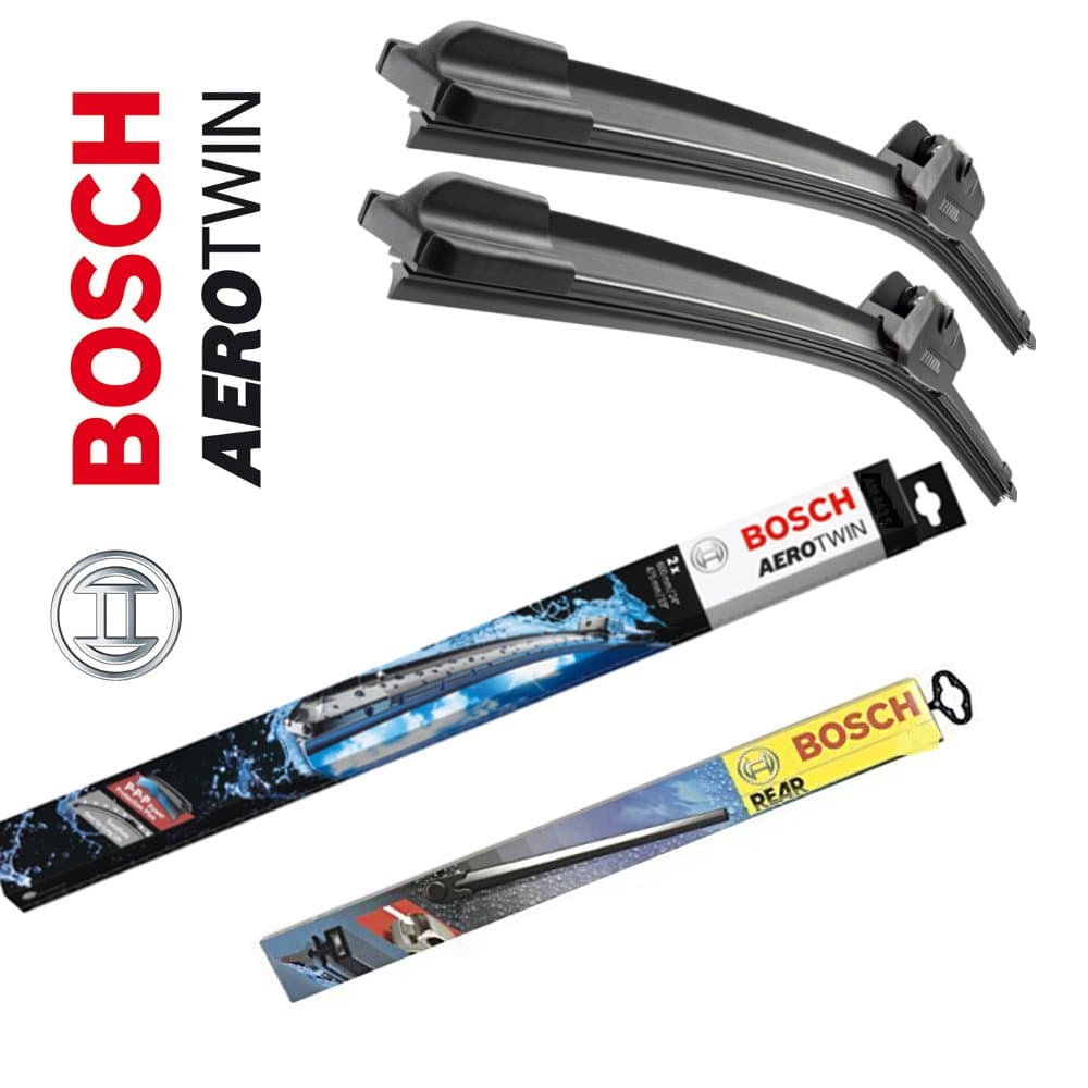 3 x Windscreen Wipers Front and Rear Bosch AeroTwin B-Aero-A430S-A330H
