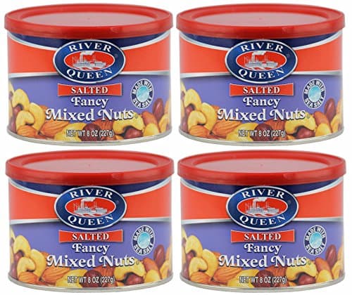 River Queen Salted Fancy Mixed Nuts, 8 Ounce (Pack of 4)
