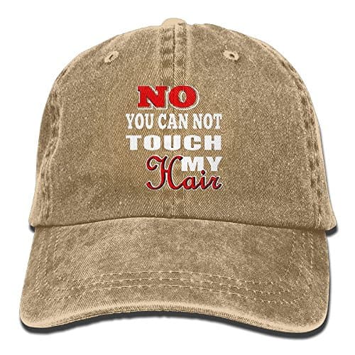 YanHIng No You Cannot Touch My Hair New Adjustable Washed Cap Cowboy Baseball Hat Natural
