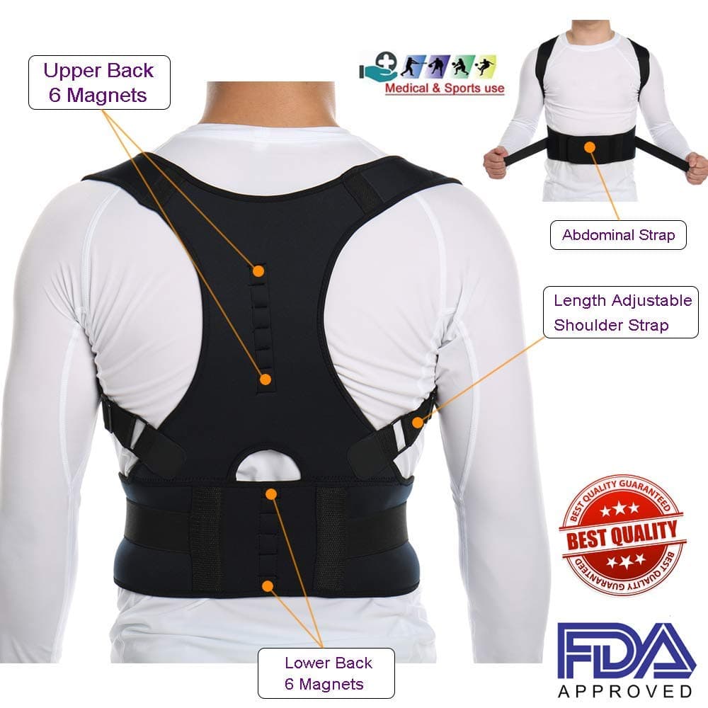 Posture Corrector Back Brace | Perfect Posture Support Brace | Best Adjustable Back Posture Corrector for Men and Women, Improve Posture and Hunchback Shoulders, Shoulder Alignment