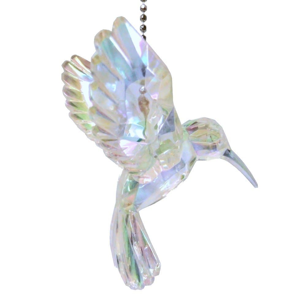 Acrylic Hummingbird Ceiling Fan Pull Light Chain Ornament (Clear)