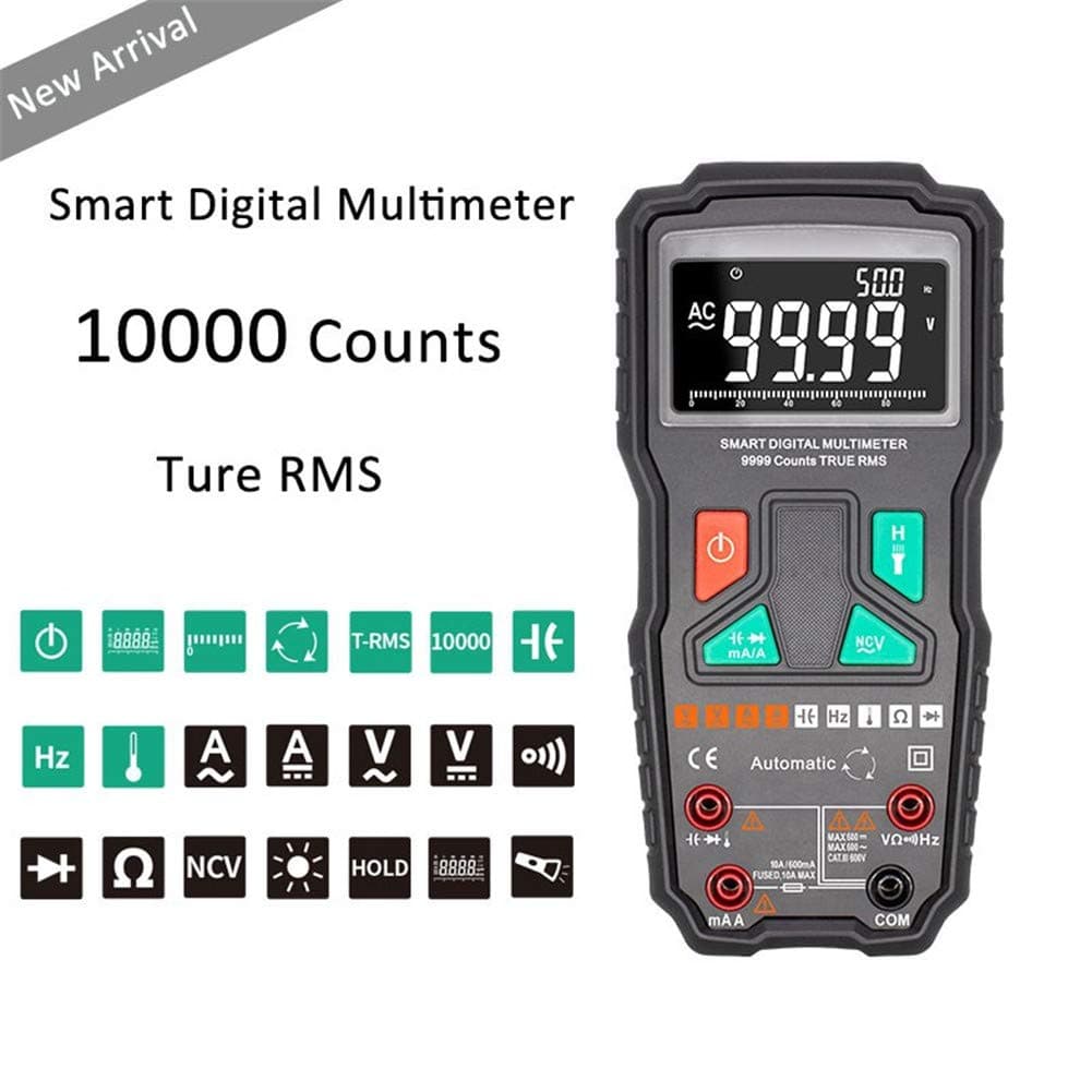 Digital Multimeter, High Speed Intelligent Digital High Precision Automatic Electrician Fool Professional Color Screen Universal Table