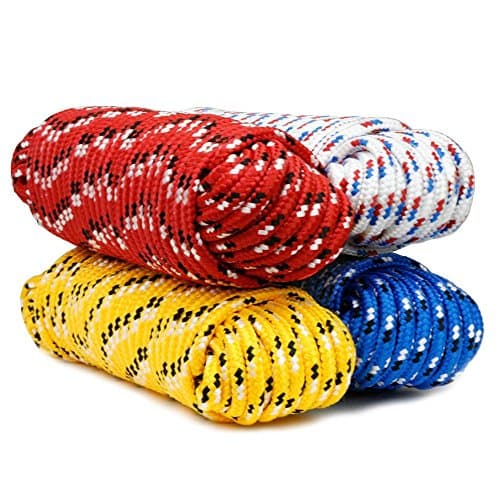 1 Utility Outdoor Braided Multi Purpose Sort Rope 20 Ft x 3/8" Assorted Color
