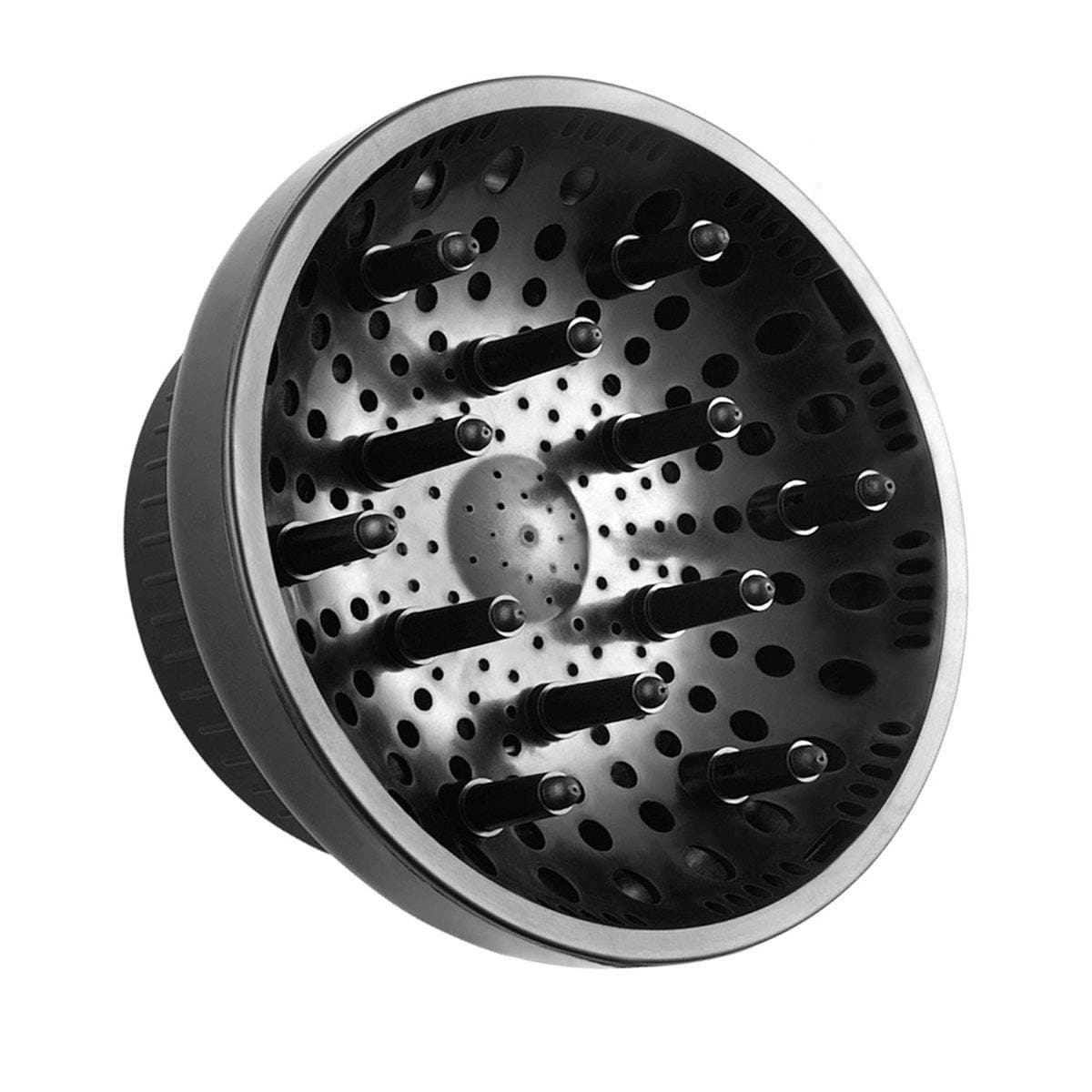 BestTrendy Professional Universal Hair Diffuser Attachment, Suitable for 1.4-inch to 2.7-inch Blow Dryers, Perfect for Curly or Wavy Hair (Black)