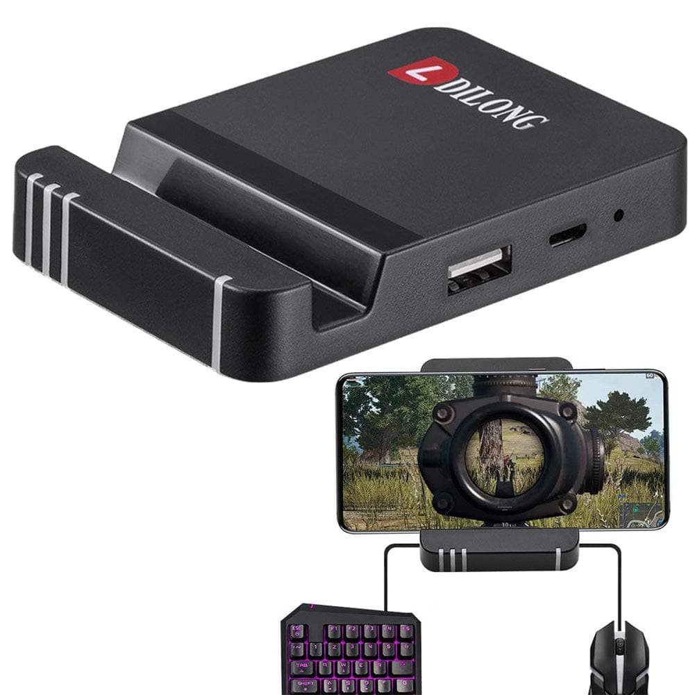 Yeshai3369 Mobile Game Controller, Mouse and Keyboard Bluetooth Converter for iOS/Android Cellphones or Tablets