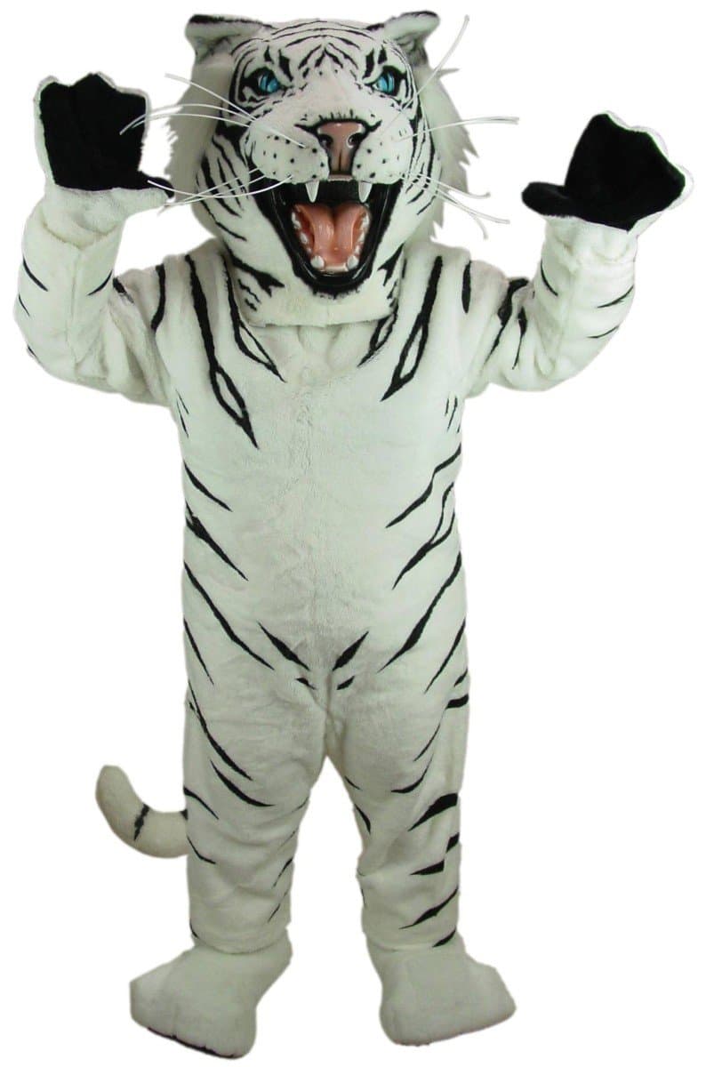 MaskUsWhite Tiger Mascot Costume