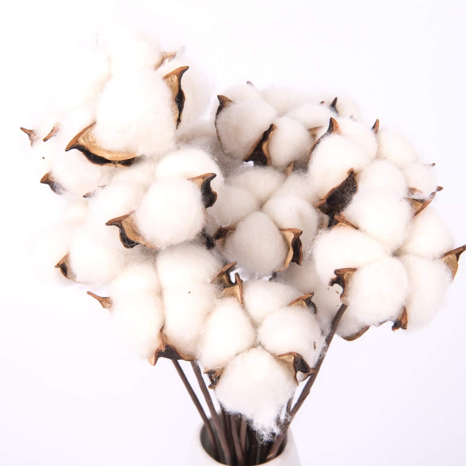 20 pcs Cotton Balls Wire Stem 60cm Length