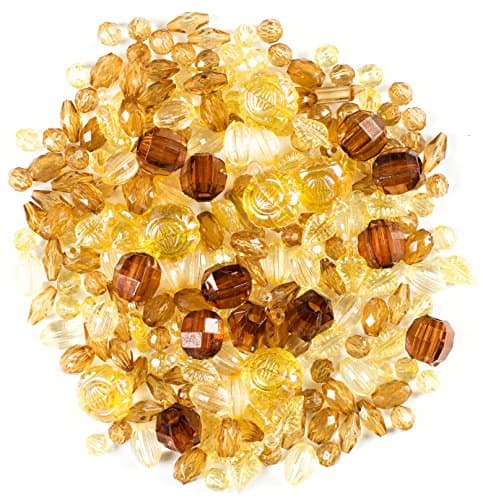 Brown Acrylic Bead Mix - 50g