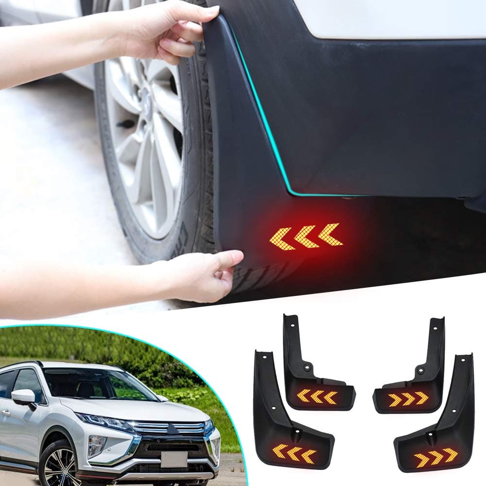Car Mudguards for Mitsubishi Eclipse Cross 2018-2019 Car Mudguards Fender Splash Guards Mud Flaps Accessories Front and Rear Set 4Pcs Red