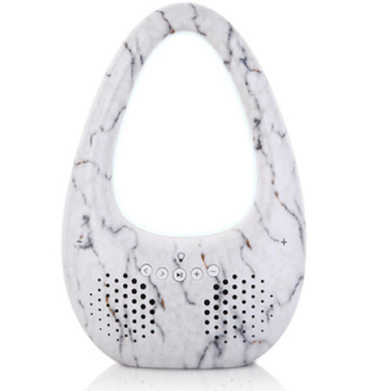 Cosstek RnR Decorative Multi-coloured LED Portable Wireless Bluetooth Speaker with Microphone (for incoming/outgoing calls) - rechargeable battery, SD card slot, AUX port and USB cable included. (Marble)