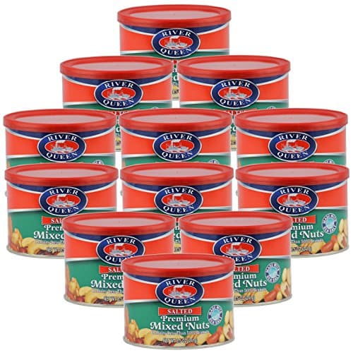 River Queen Salted Premium Mixed Nuts, 8 Ounce (Pack of 12)