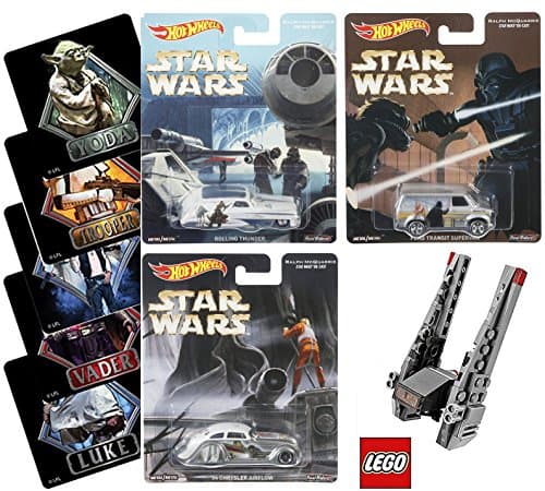 Lego Star Wars Kylo Ren's Command Shuttle &amp; Hot wheels Ralph McQuarrie Ford Transit Supervan Darth Vader Pop Culture / Rolling Thunder / '34 Chrysler Airflow / Real Riders Polybag 30277