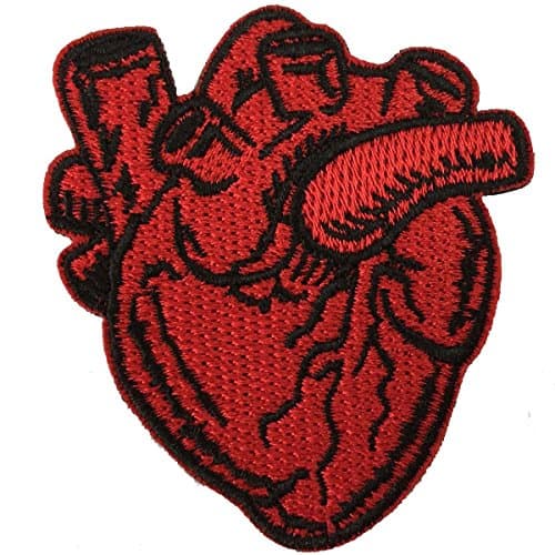 SpaceAuto Heart Shape Tactical Morale Emblem Badge Patch - Iron on or Sew on