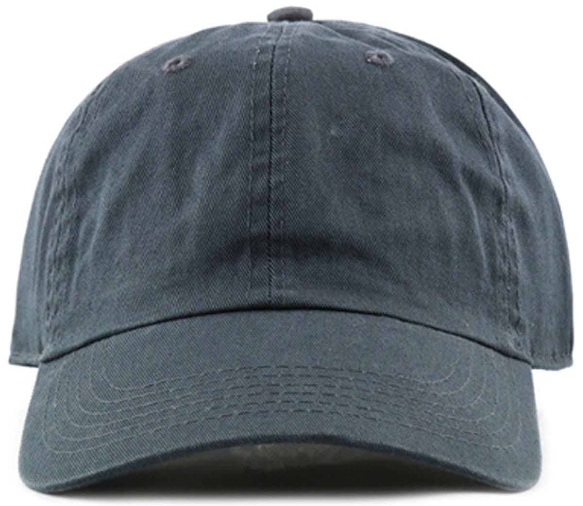 MIRMARU Plain Stonewashed Cotton Adjustable Hat Low Profile Baseball Cap.