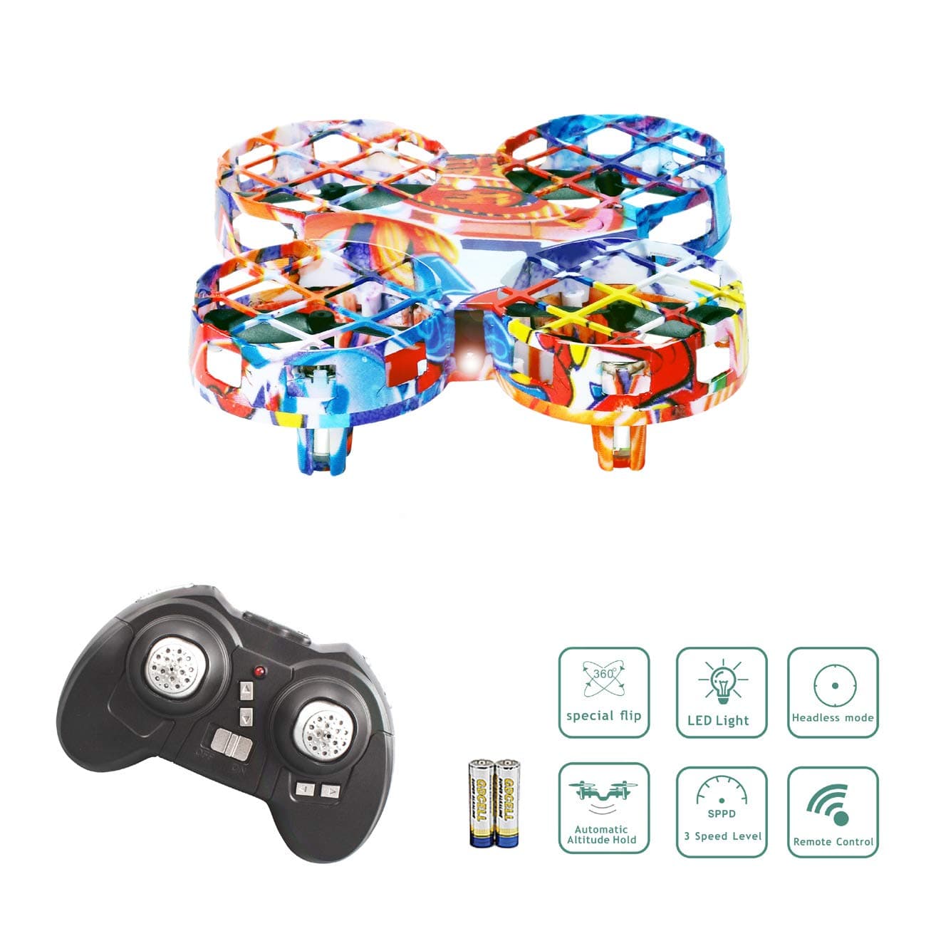 2020 Upgrade Kid Toys Mini Drones Quadcopter - Remote Control Drones with Hand Operated Flying Toys for Boys & Girls & Beginners 6-14 Years Old