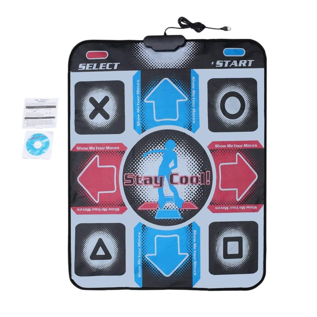 Non-Slip Durable Wear-Resistant Dancing Step Dance Mat Pad Pads Dancer Blanket to PC with USB for Bodybuilding Fitness