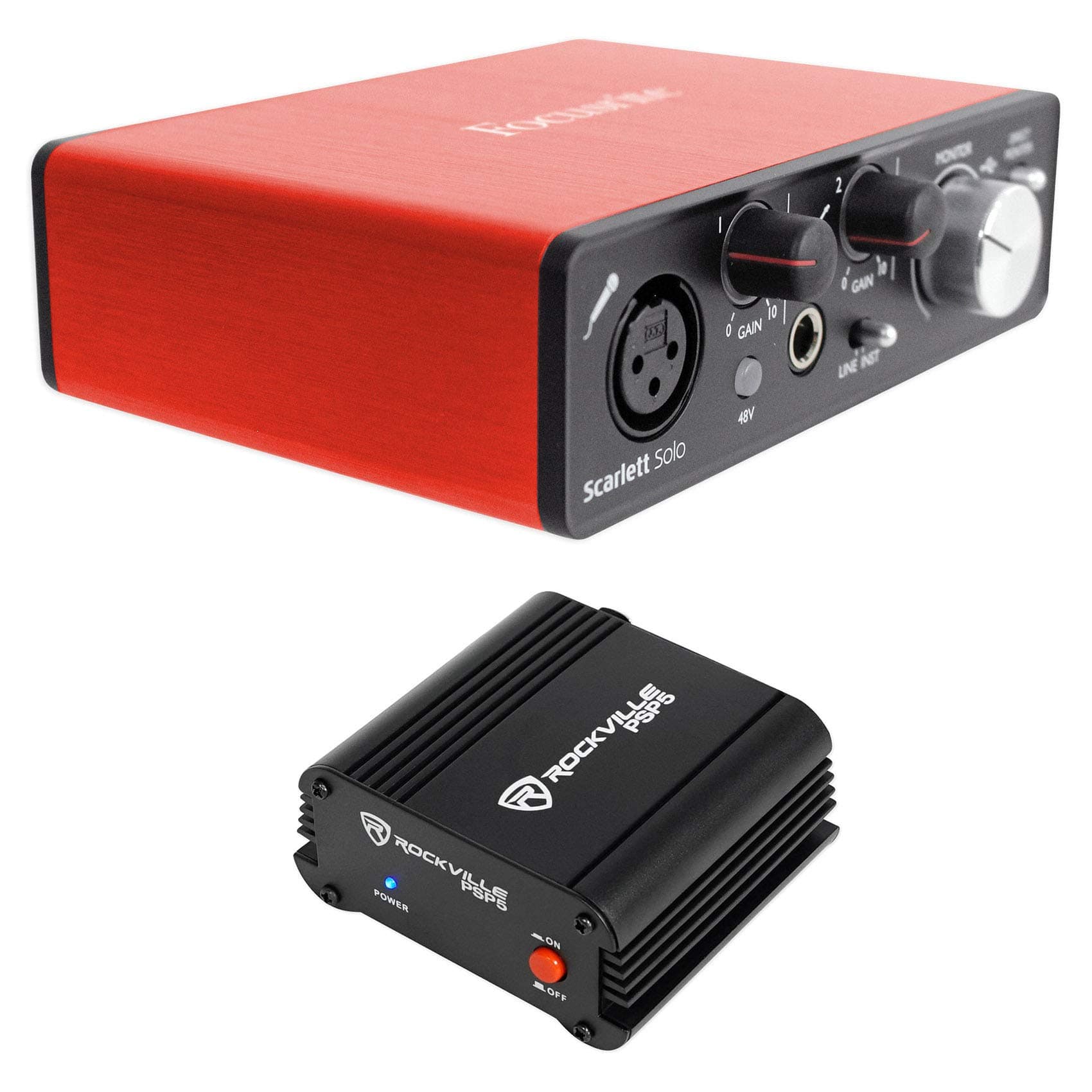 Focusrite SCARLETT SOLO 2nd GEN USB 2.0 Audio Interface+Phantom Power Supply