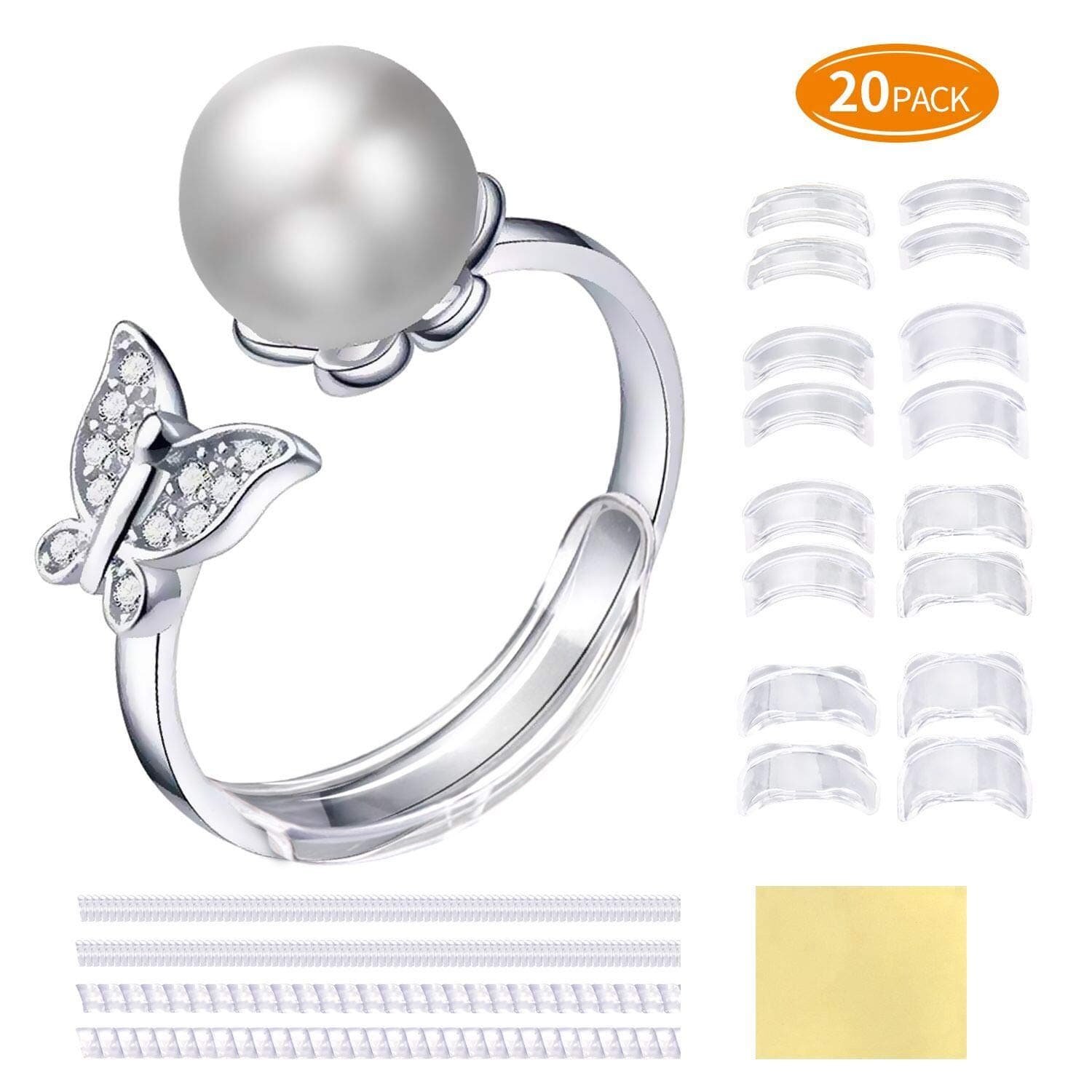 Invisible Ring Size Adjuster for Loose Ring Assorted Jewelry Ring Sizers Mandrels Reducer