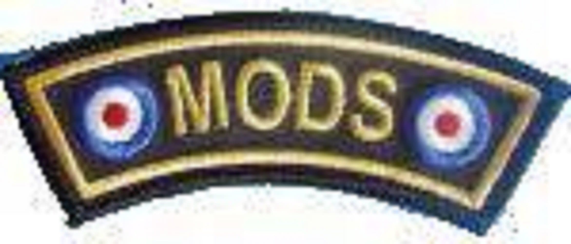 Mods Sew On Arm Patch Black/Gold 9.5cm