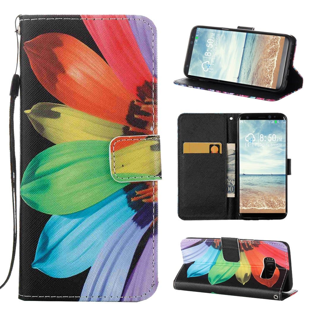 Galaxy S8 Plus Flip Case, Samsung Galaxy S8 Plus Leather Wallet Case, Rosa Schleife PU Leather Color Painting Magnetic Flip Folio Protective Shell Skin Cases Covers for Samsung Galaxy S8 Plus (6.2")