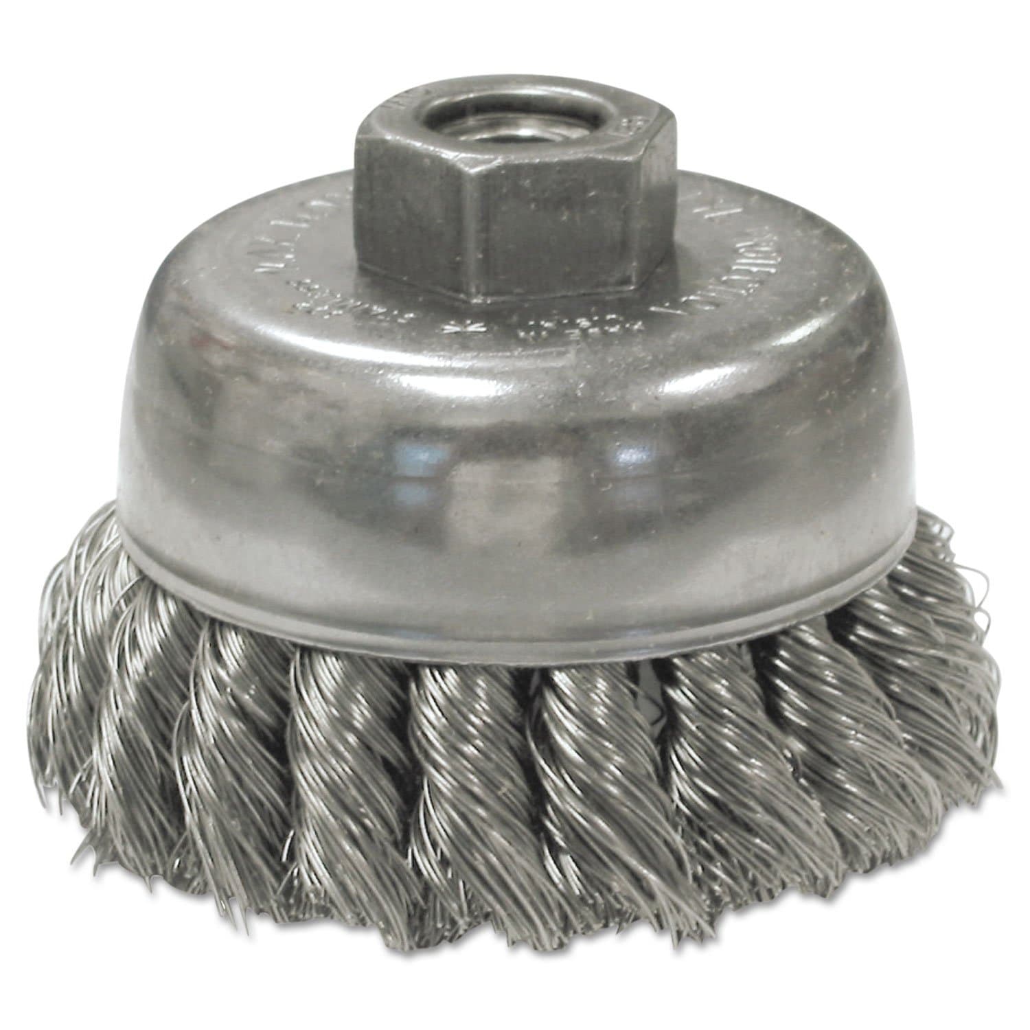 Knot Wire Cup Brushes For Small Angle Grinders-US & USC Series - us80s .0118/ss knot typecup brush 5/8-11 thre