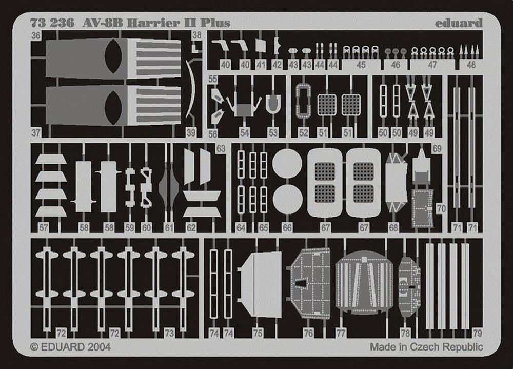 Eduard Accessories – 73236 Model-Making Accessory AV 8B Harrier II Plus