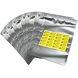 MWRF Source 100 PC Zip Lock Top Anti-Static Bags and Labels for Electronic Devices, 8x12 inches, 203x304 mm