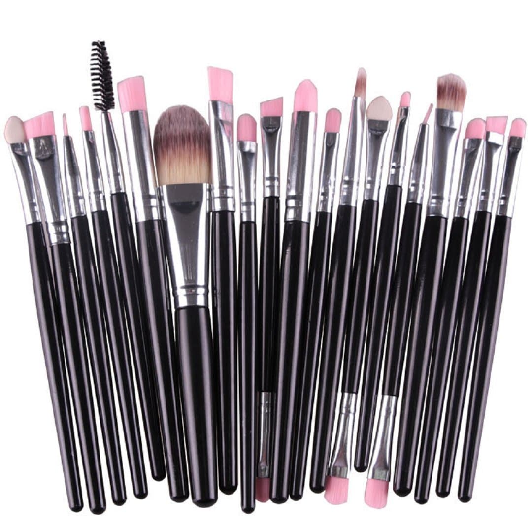 Eshock Clearance, 20pcs Makeup Brush Set Professional Foundation Blush Tools Make-up Toiletry Kit Cosmetics Brushes Set (20 PCS Makeup Brush Set, Black)