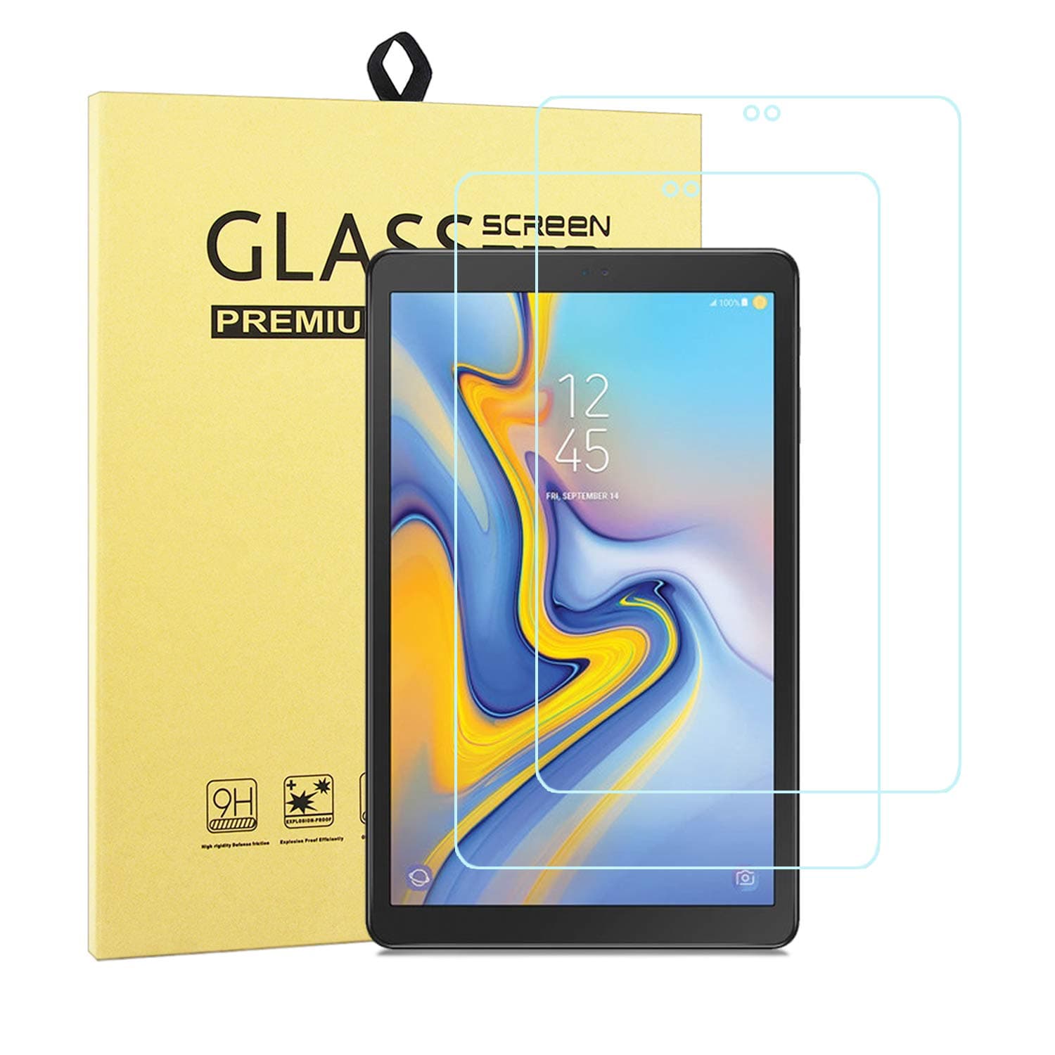[2 Pack] Samsung Galaxy Tab A 10.5 2018 Screen Protector, ACdream Premium HD Clear Tempered Glass Screen Protector for Samsung Galaxy Tab A 10.5 SM-T590/T595/T597 2018 Tablet