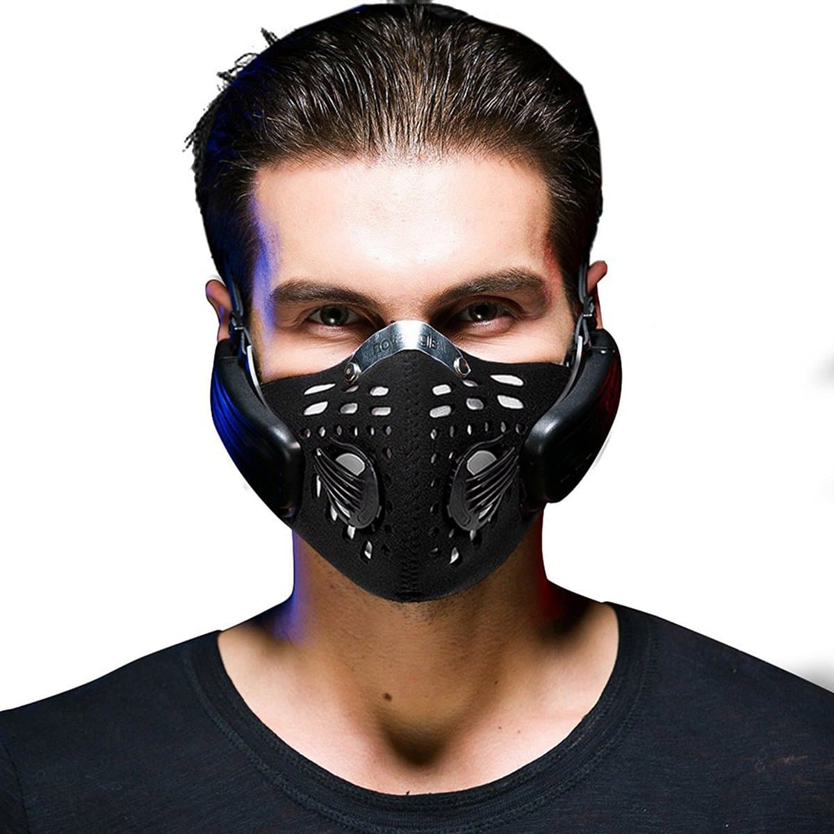 Aikes Wireless Anti Pollution Mask Rechargeable Bluetooth 4.0 Bone Conduction Headphone Sports Headphone with Built-in Microphone for Sports (Black)