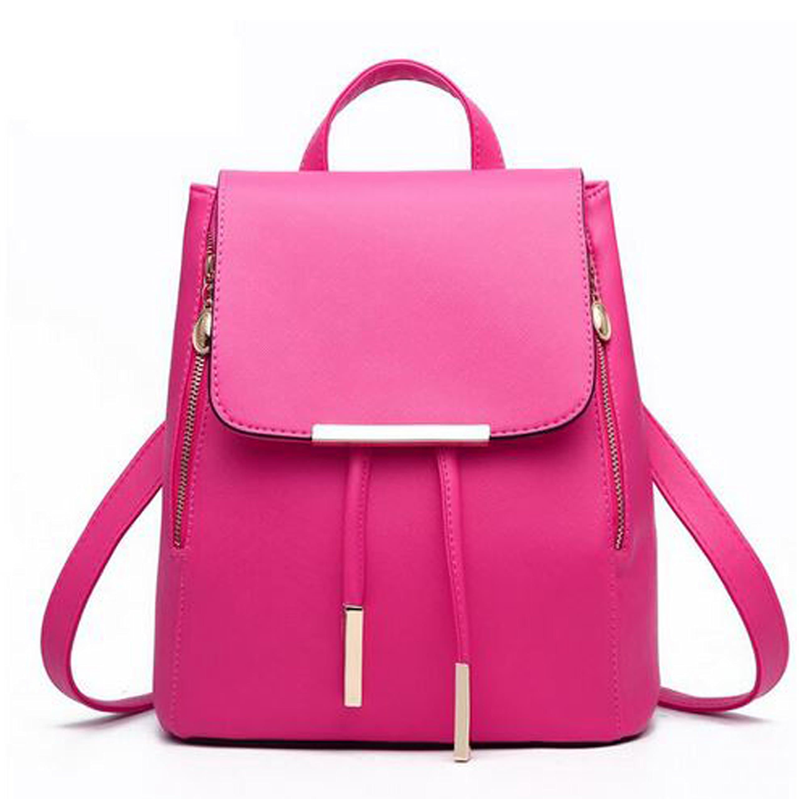 Womens Backpack PU Leather Mochila Escolar Top-Handle Backpack