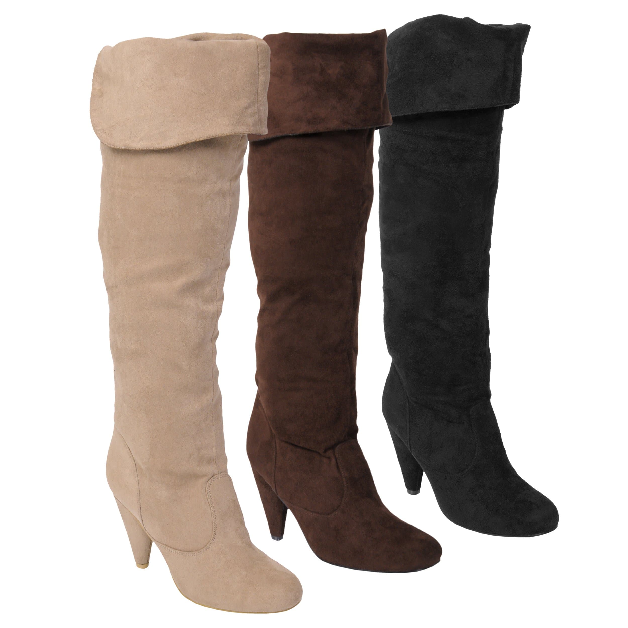 Glaze by Adi Thigh High Microsuede Boots