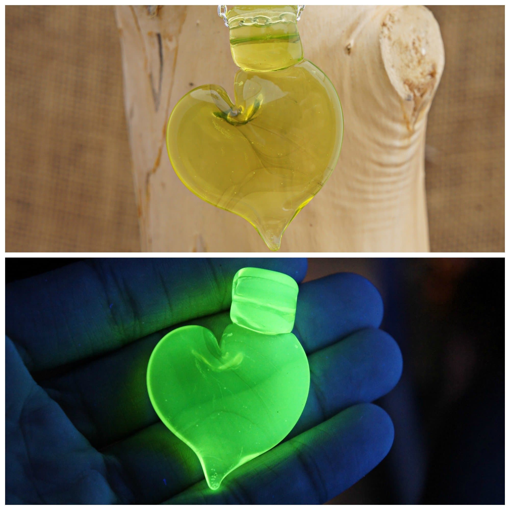 Illuminati Uv Reactive Heart Pendant