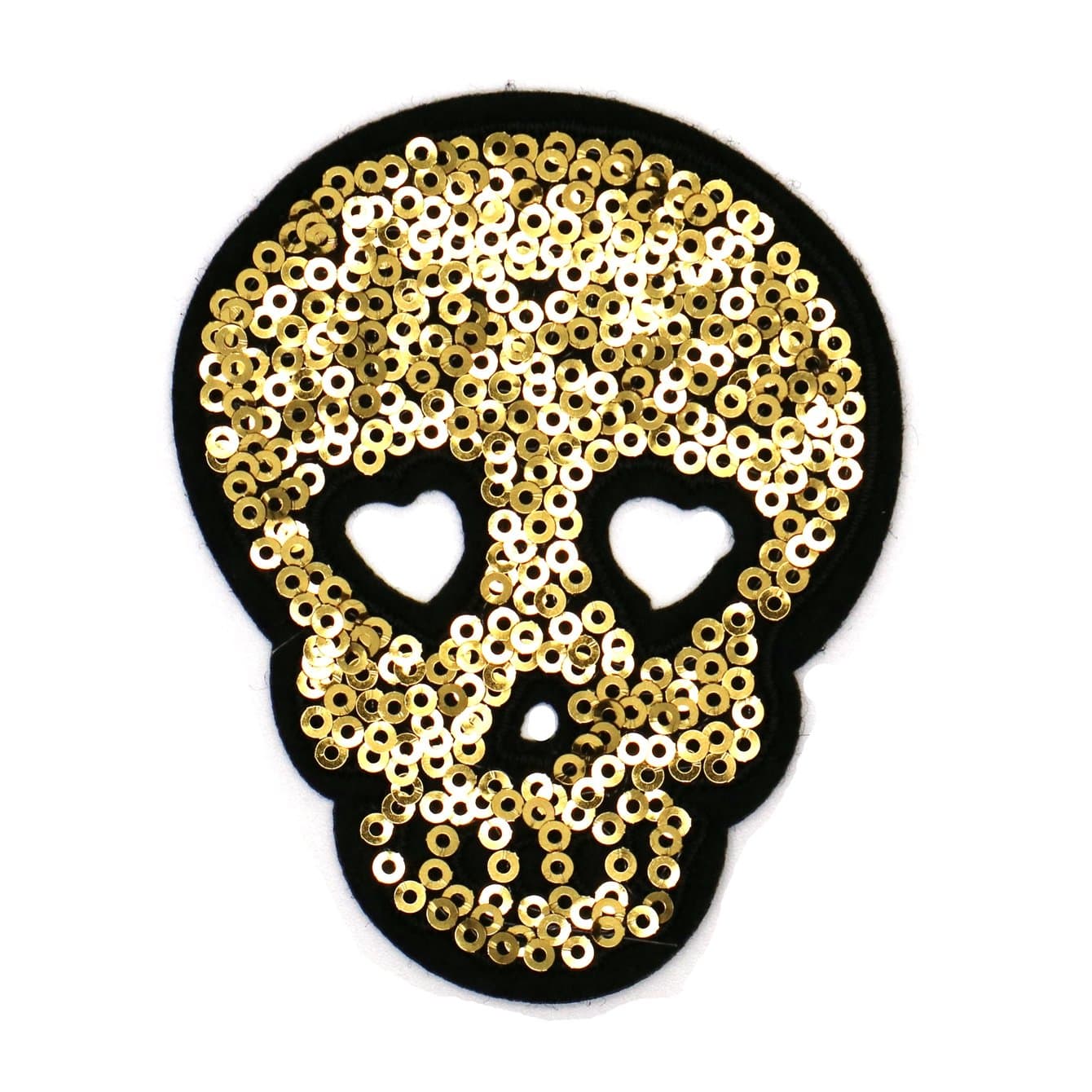 Summerz Skull Patch Glitter Sequins Applique Sew/Iron-on