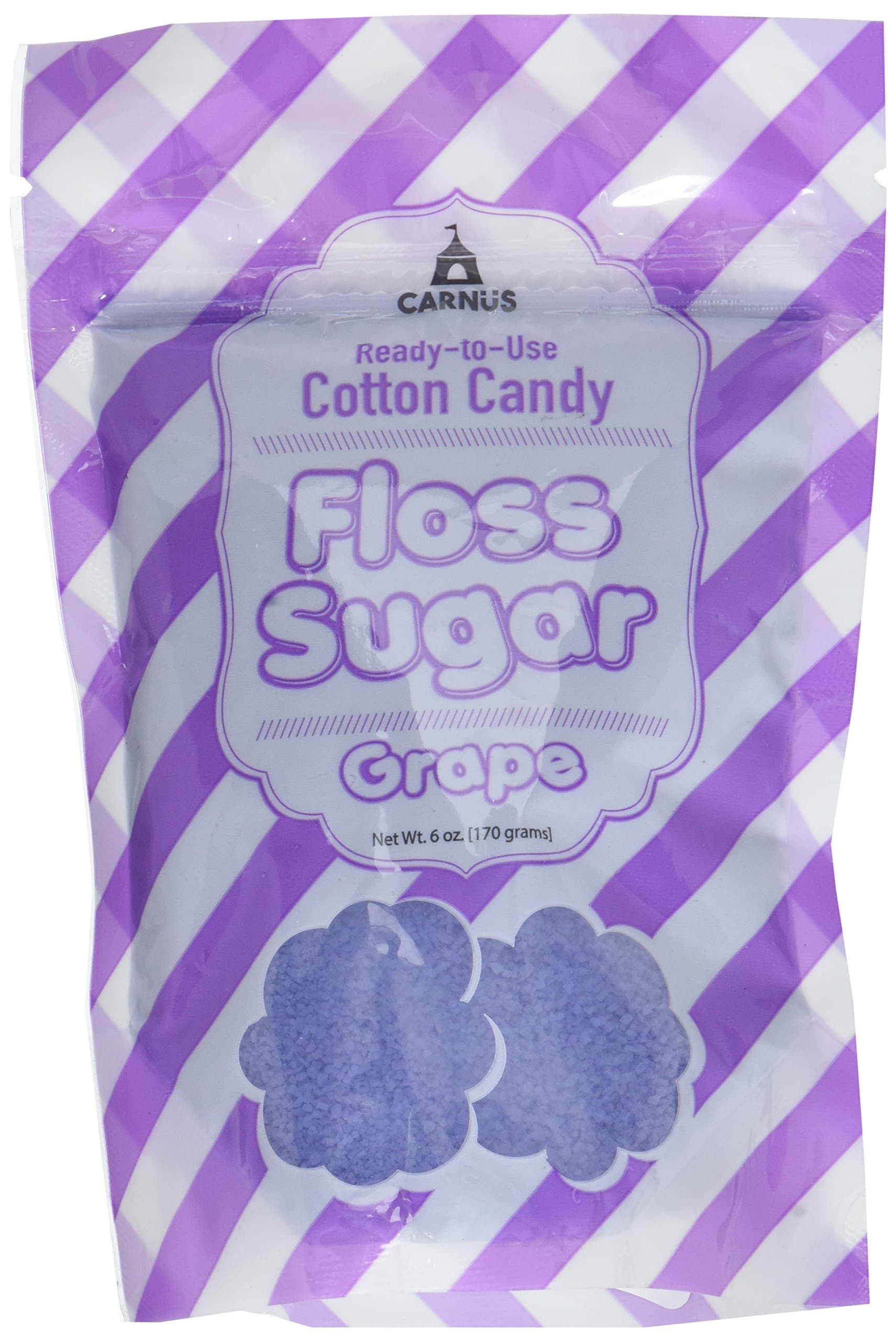 Carnüs Cotton Candy Floss Sugar, Grape, 6 Pound