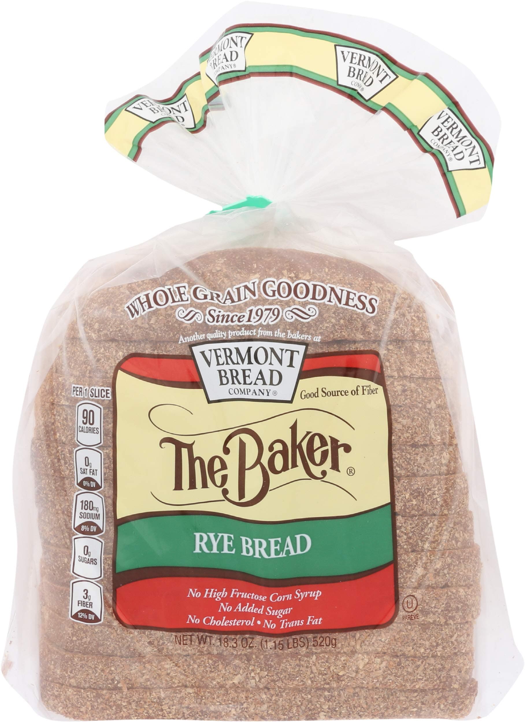 The Baker, Bread Whole Grain Rye, 18.3 Ounce